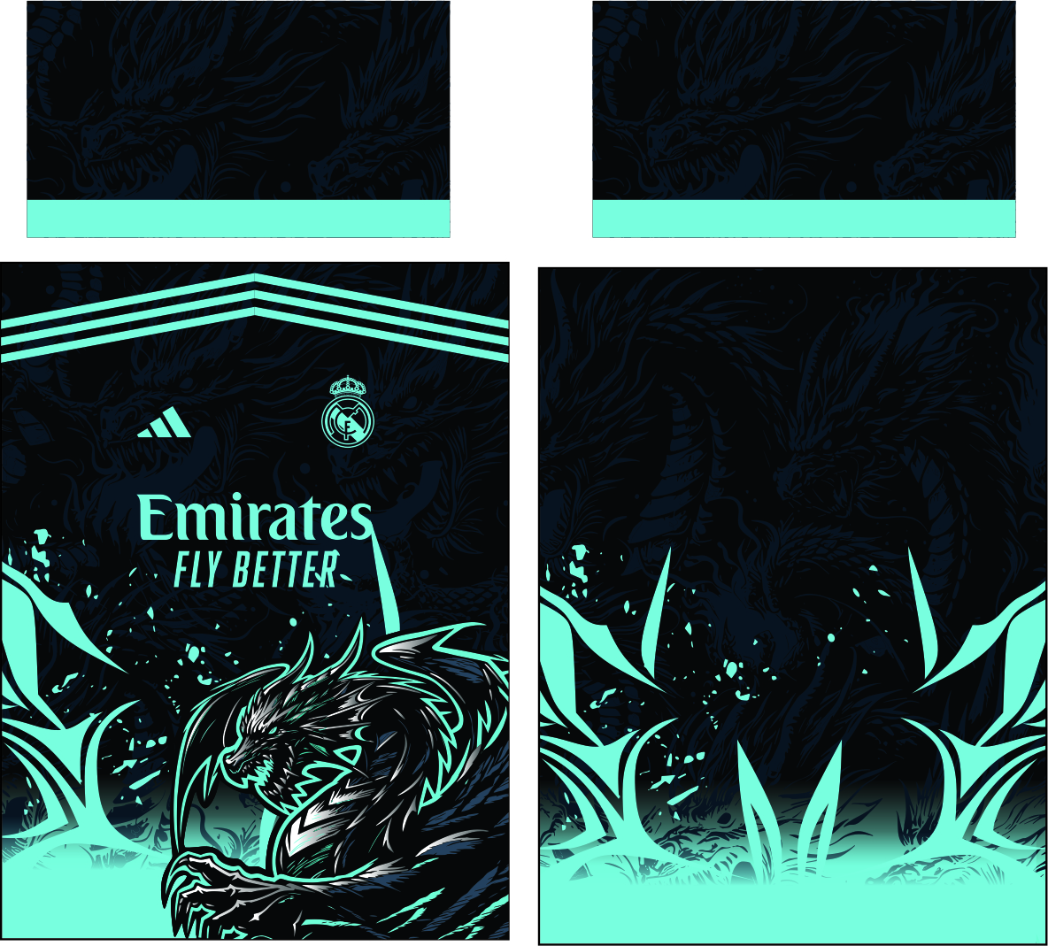 arte vetor interclasse dragão real madri - Imagem 2